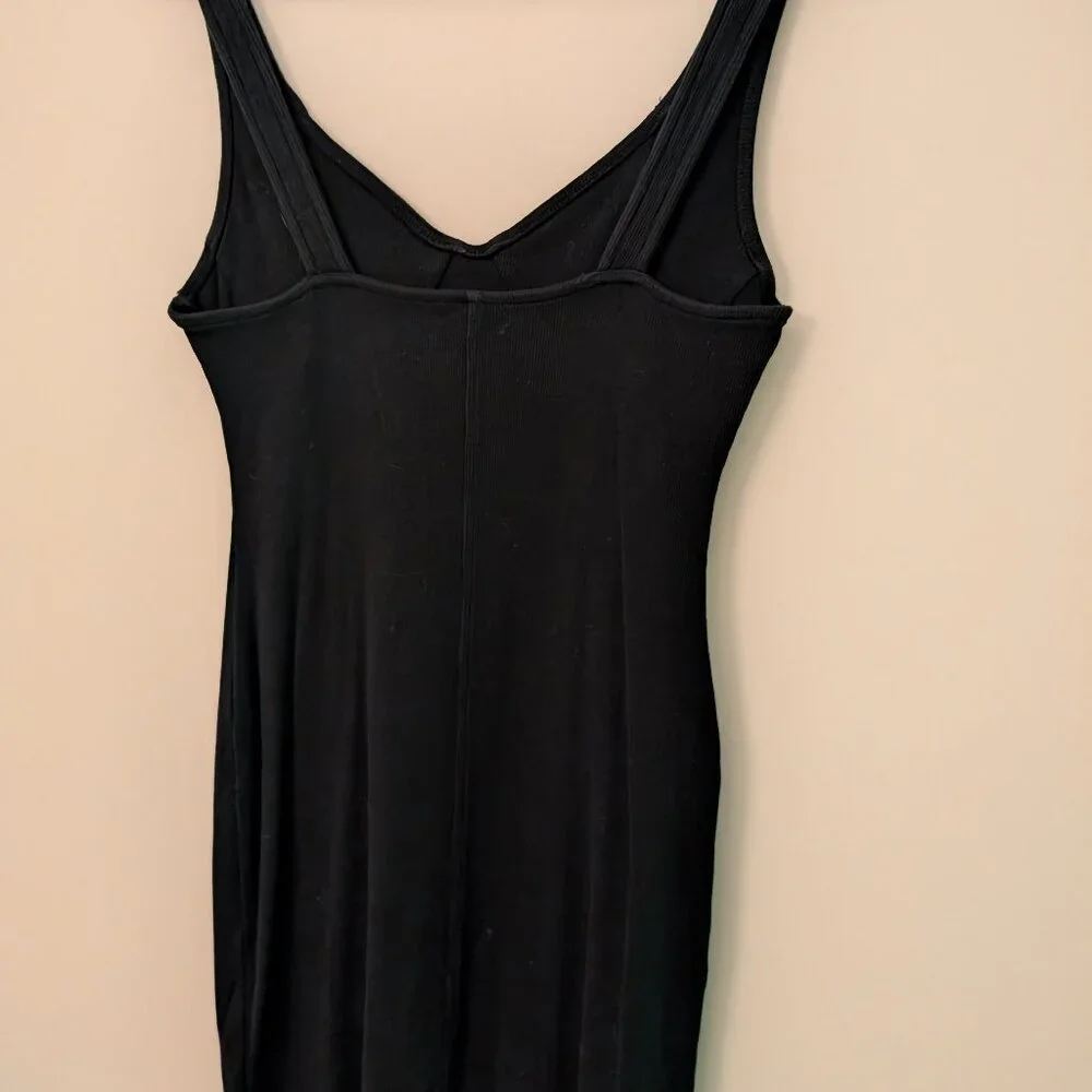 Aerie Classic Ribbed Black Dress - Picture 2 of 6